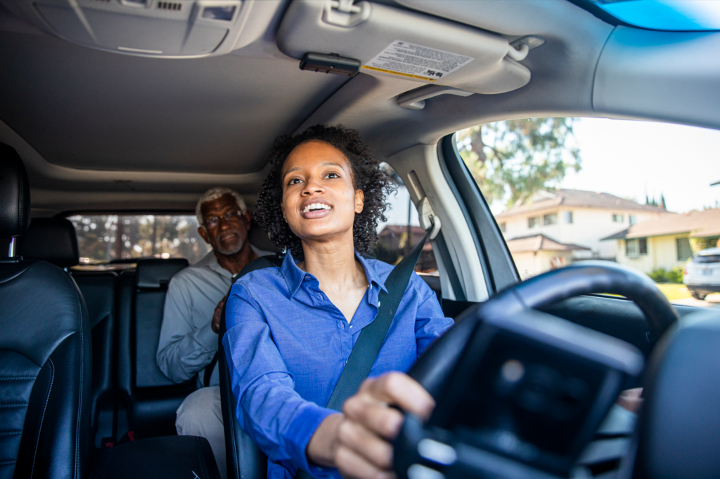 young lady and passenger